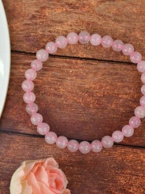 Buy Natural Rose Quartz Bracelet 8 mm round Bead