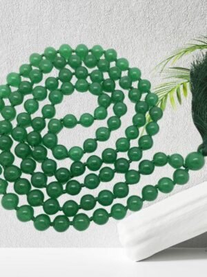 Natural Green Aventurine 6mm Round Bead Necklace
