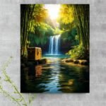 waterfall photo frame for prosperity | vastu direction north