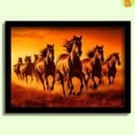 7 horses photo frame for strength | vastu direction south