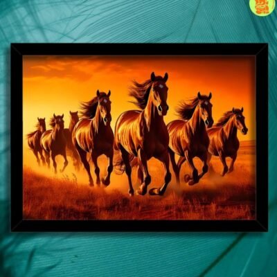 7 horses photo frame for strength | vastu direction south