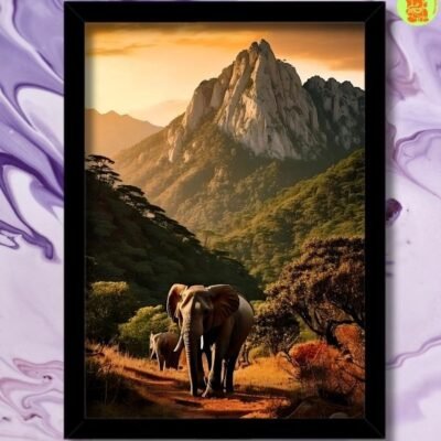 elephant photo frame for stability | vastu direction south west