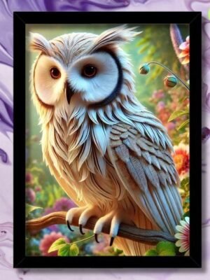owl bird photo frame for wealth, wisdom, clarity & protection