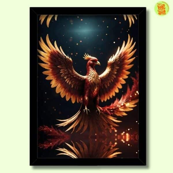 phoenix bird photo frame for strength, resilience and growth