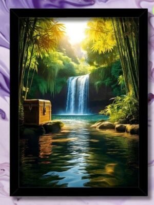 waterfall photo frame for prosperity | vastu direction north