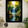 waterfall photo frame for prosperity | vastu direction north