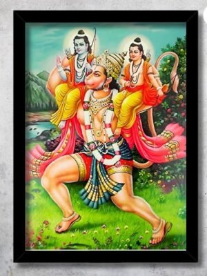 hanuman carrying ram on his shoulder photo frame for fame