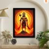 veer hanuman photo frame standing with gada for confidence