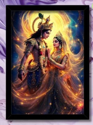 divine radha krishna photo frame for prosperity & love