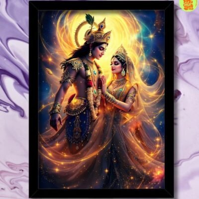 divine radha krishna photo frame for prosperity & love
