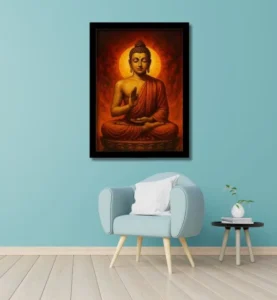 buddha photo frame big size online | buddha wall painting for living room