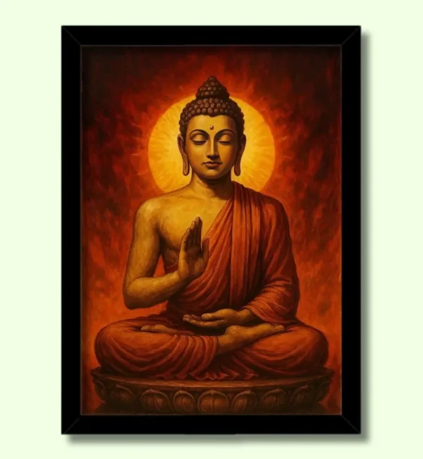 buddha photo frame big size online | buddha wall painting for living room