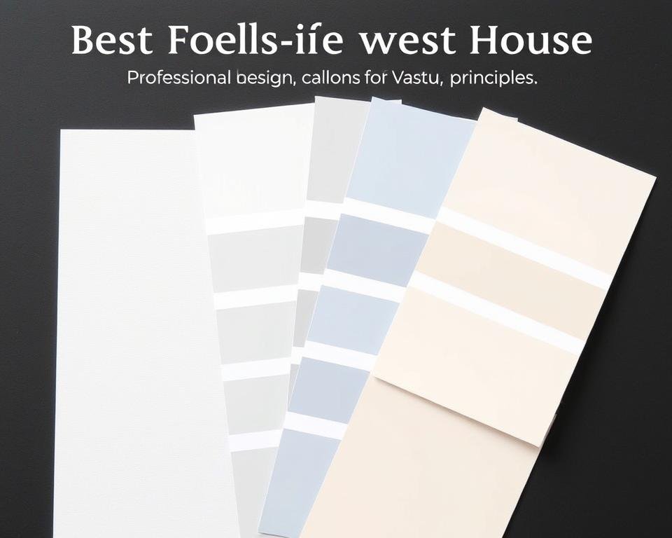 Color palette showing the best colors for west-facing houses according to Vastu principles
