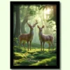 deer photo frame big size | hd image picture for wall decor