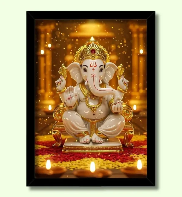 ganesh photo frame big size – ganpati wall frame online