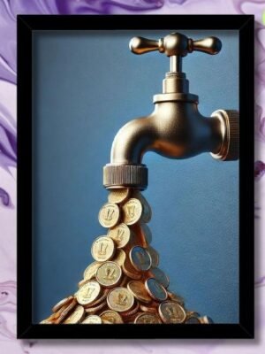 money tap photo frame for prosperity – boost wealth & financial success