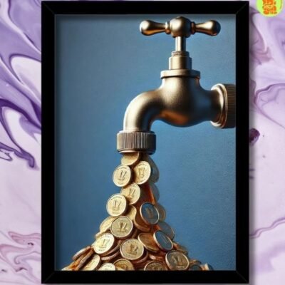 money tap photo frame for prosperity – boost wealth & financial success