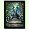 peacock photo frame vastu big size | peacock drawing online