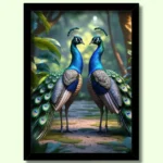 peacock photo frame vastu big size | peacock drawing online