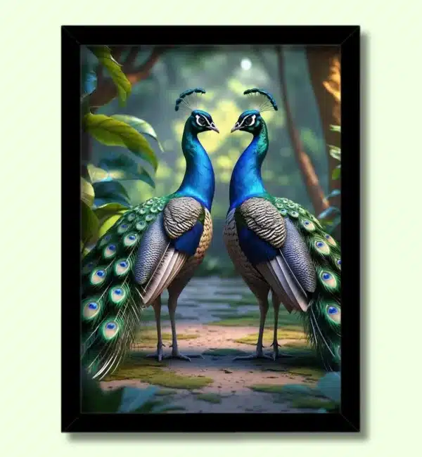 peacock photo frame vastu big size | peacock drawing online