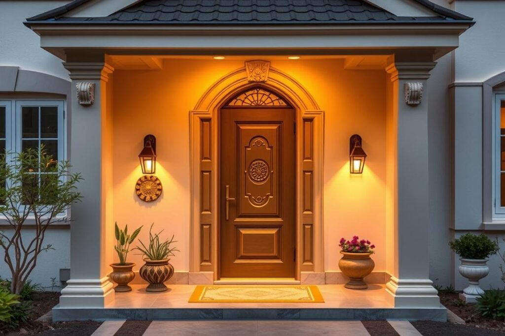 South facing house main entrance designed per Vastu principles South facing house main entrance designed per Vastu principles
