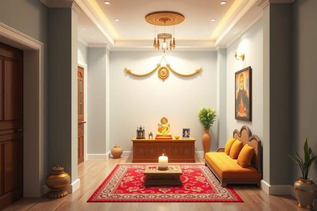 Vastu-compliant pooja room in northeast corner