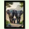 energized elephant photo frame | vastu hd image for home