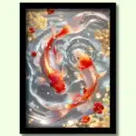 energized koi fish photo frame | vastu photo for home decor