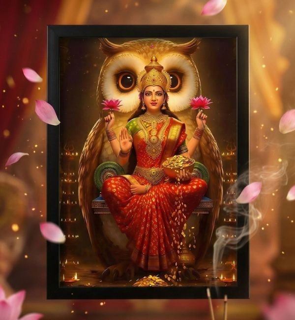energized mata lakshmi photo frame – for wealth and prosperity